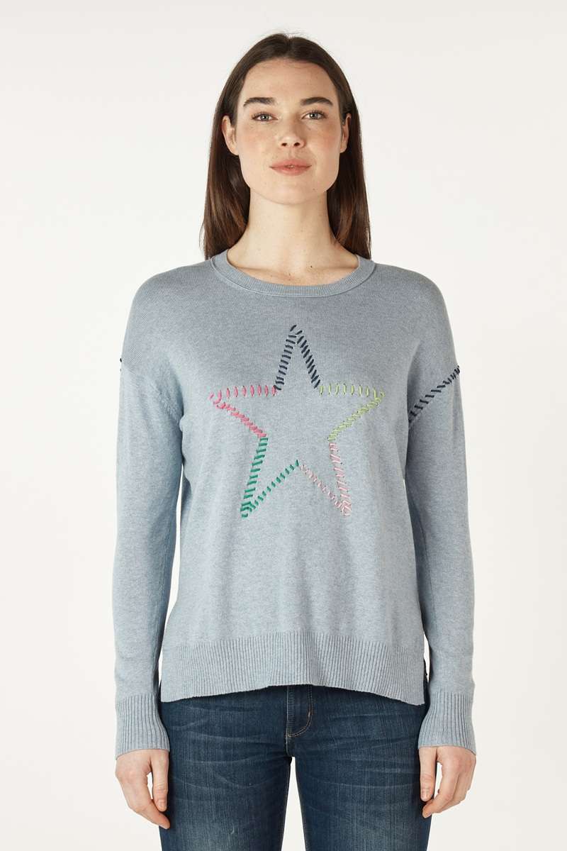 Super Star Jumper in Chambray ZP7138 by Zaket & Plover