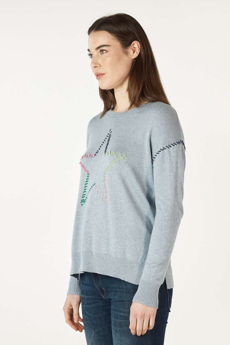 Super Star Jumper in Chambray ZP7138 by Zaket & Plover