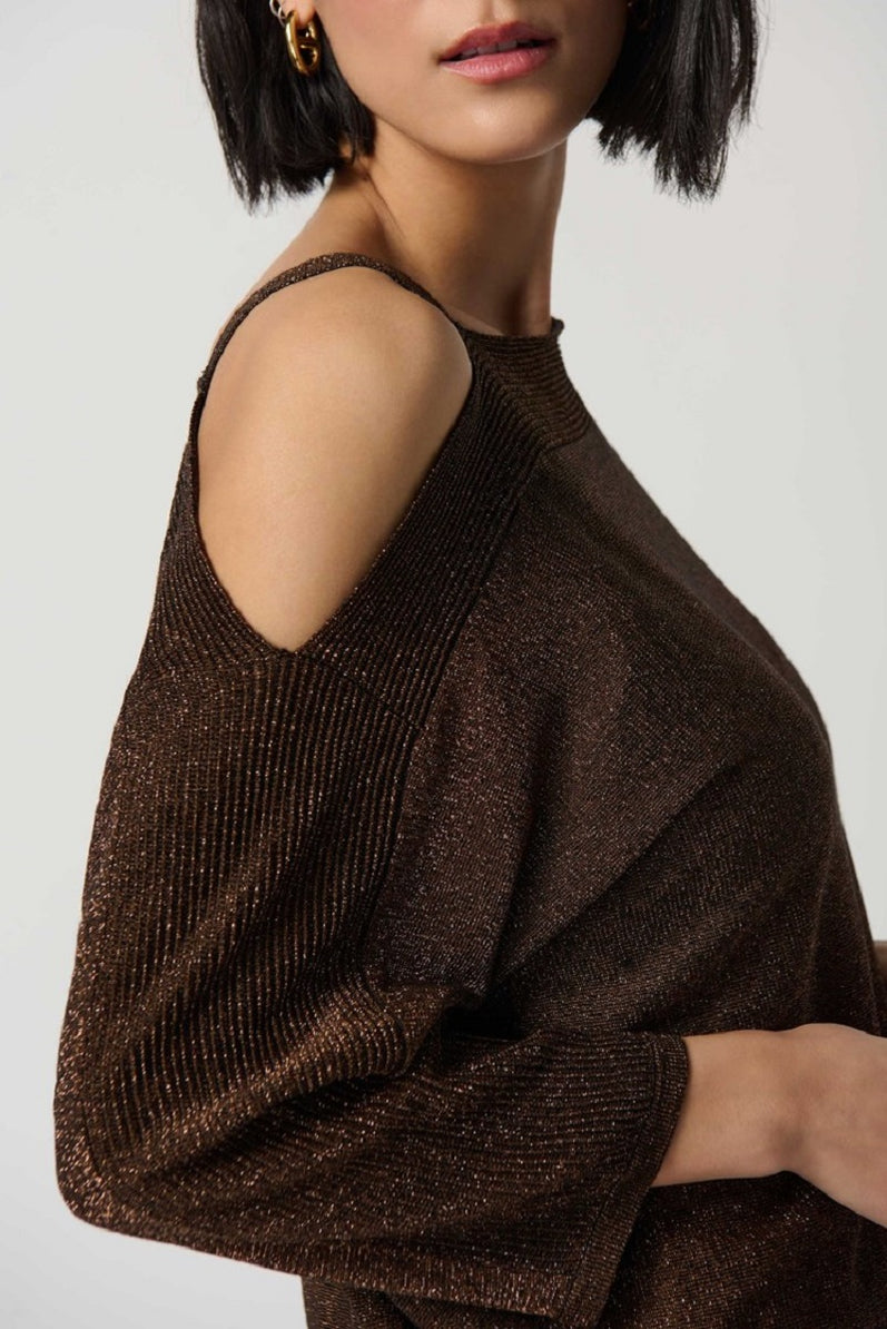 Joseph Ribkoff Puckered Knit Fitted Top Black 251167-11 main image 1