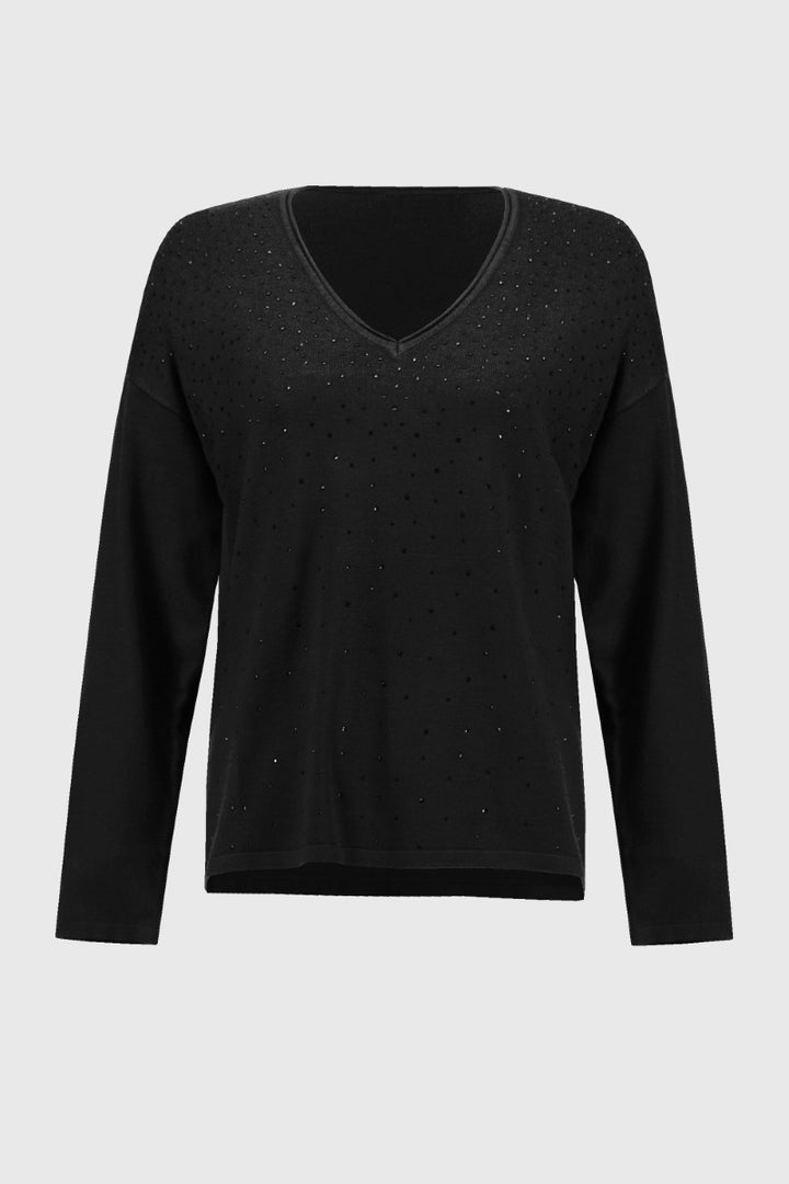 sweater-knit-v-neck-pullover-in-black-joseph-ribkoff-front-view_1200x