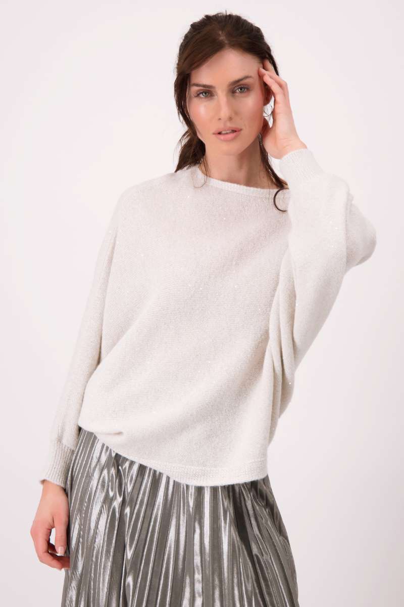 Monari Side Split Jumper With Sequin Trim Aqua main image 0