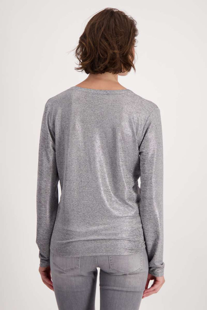 T-Shirt in Chrome Melange 808650MNR by Monari in Chrome Melange, size 34