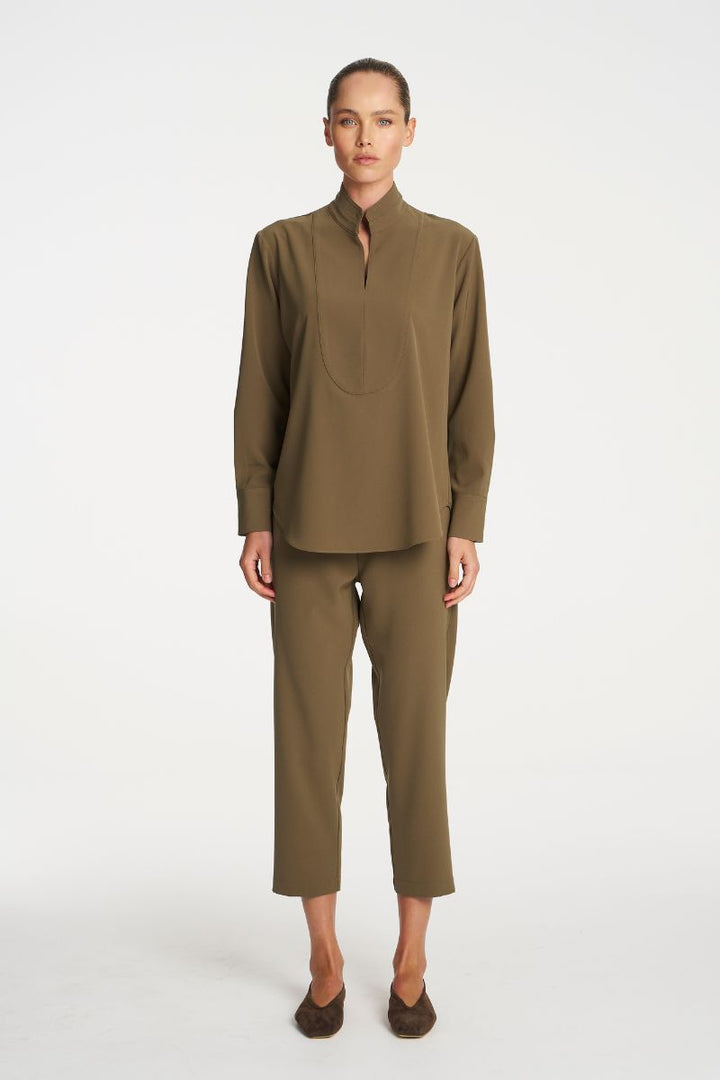 Tapered Flat Pant in Ermine by Mela Purdie