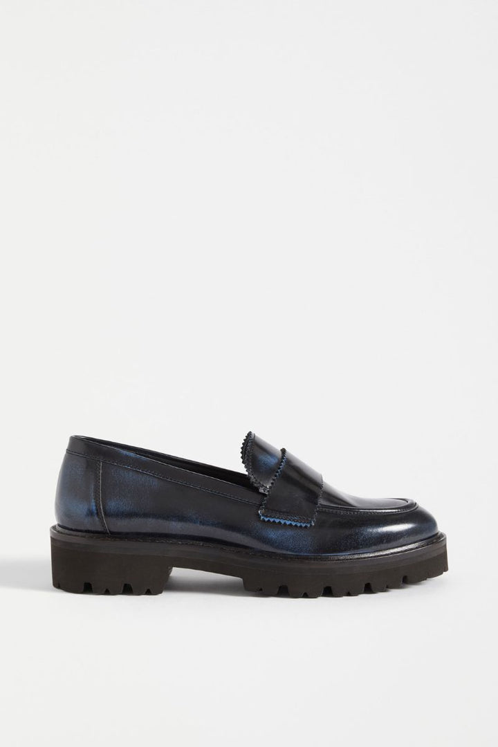 ELK Tirstta Platform Loafer by Elk the Label in Black Green / 38