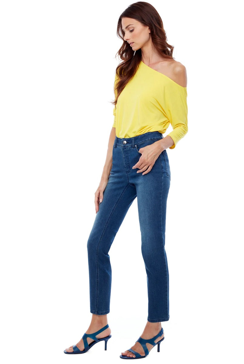 Up-Dated Denim Pant in Medium Blue 67707iUP by UP!