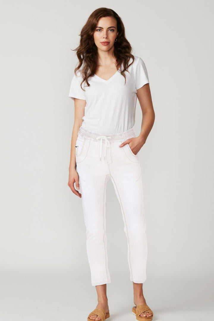Lania The Label The Perfect Boyfriend Jean -  by Lania the Label in 8 / White