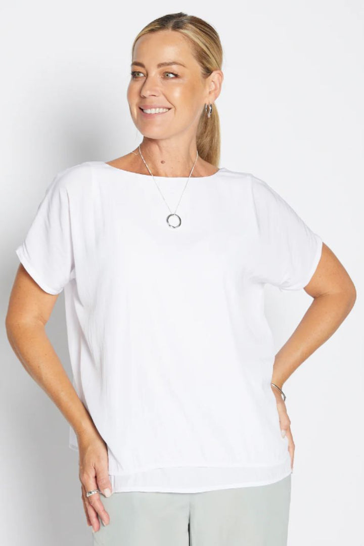 Dolly Reversible Tee by Philosophy in White in 8 / White