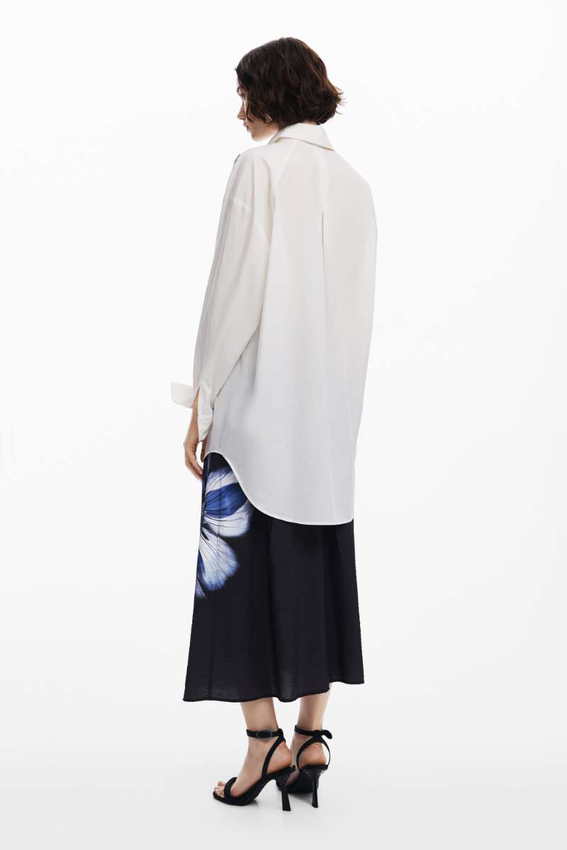 Women Woven Shirt Cam Osaka Long Sleeve in White 24WWCW08 by Desigual