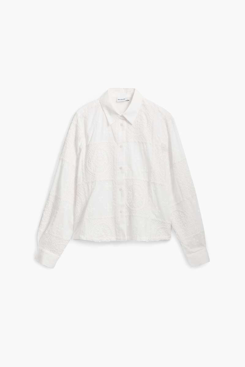 Women Woven Shirt Cam Sendai Long Sleeve in White 24WWCW31 by Desigual
