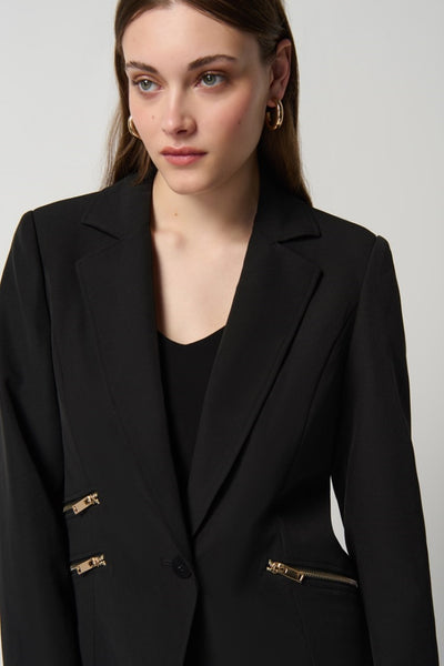 woven-blazer-with-zippered-pockets-in-black-joseph-ribkoff-front-view_1200x