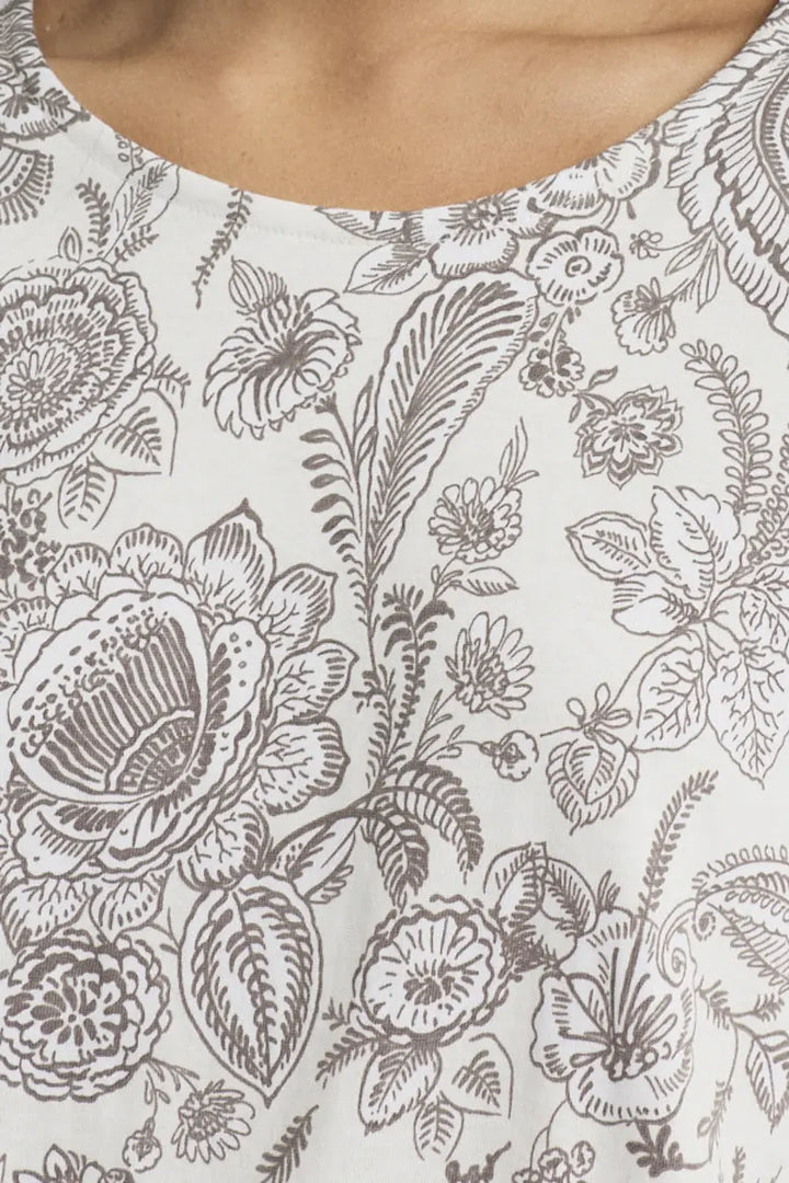 Yarra Trail Delicacy Tee YTWN3090 Delicacy botanical print detail