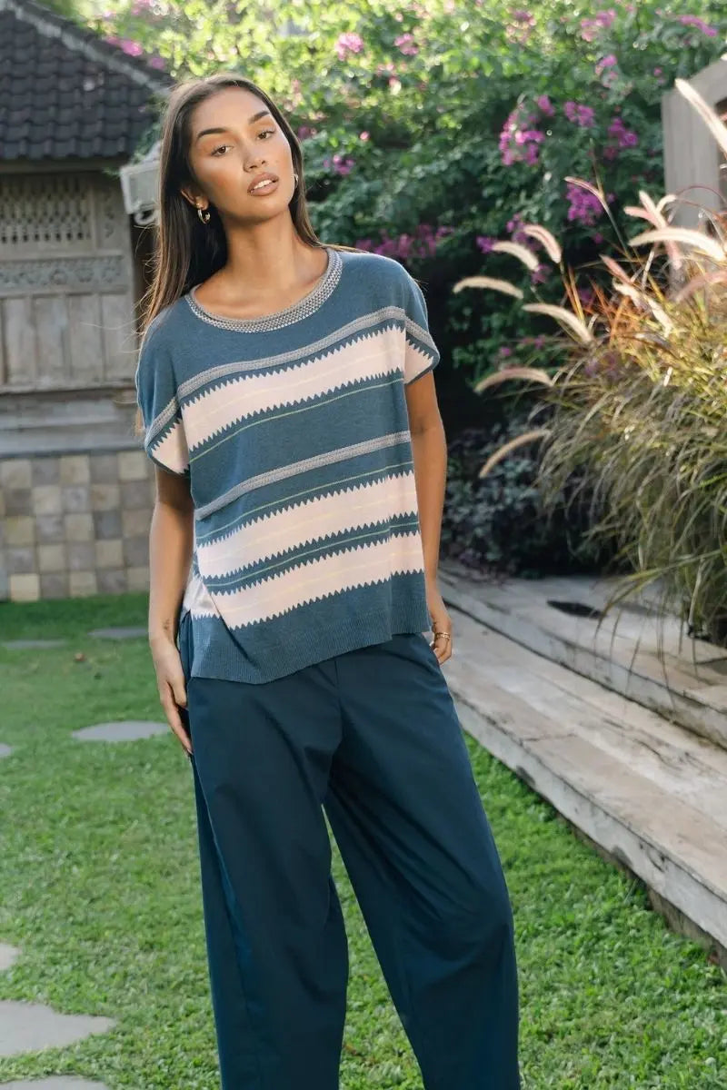 Zig Detail Top in Steel by Zaket & Plover – ZP8806