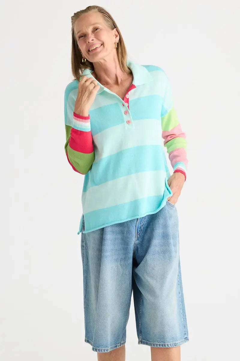 Summer Rugby Top in Breeze by Zaket & Plover – ZP8810