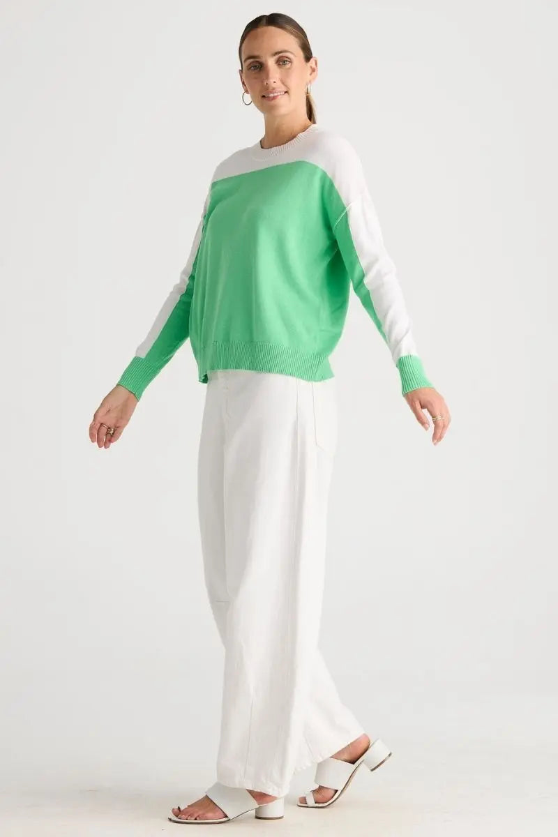 Detail of Hurry Up Knit in Jelly Mint by Zaket & Plover style ZP8811