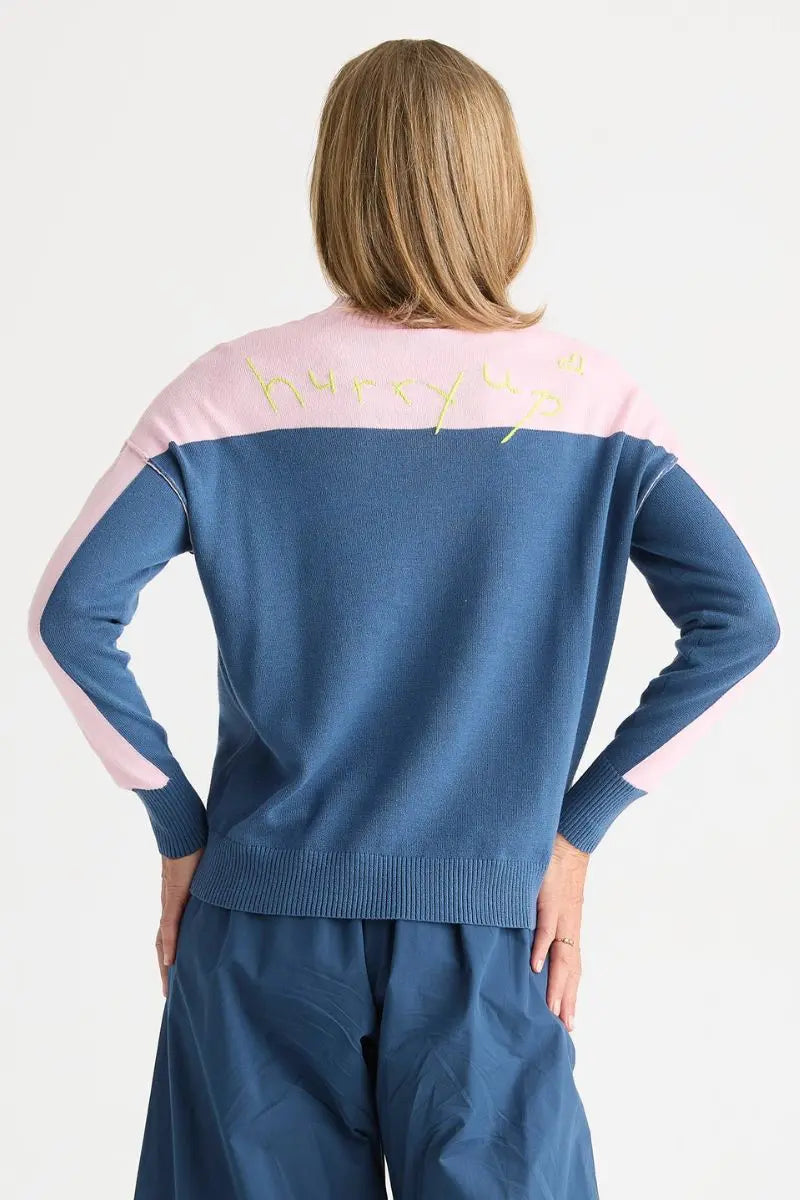 Hurry Up Knit in Sea by Zaket & Plover – ZP8811