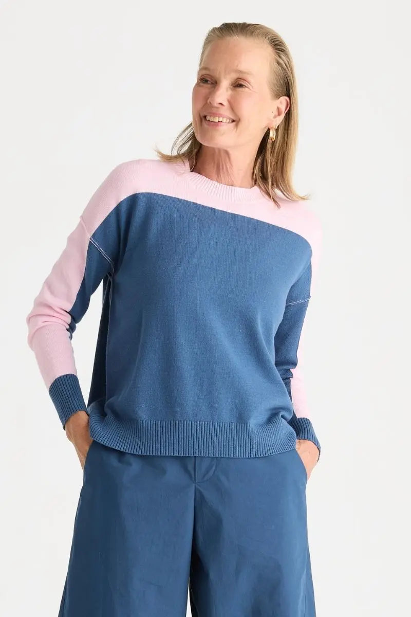 Detail of Hurry Up Knit in Sea by Zaket & Plover style ZP8811