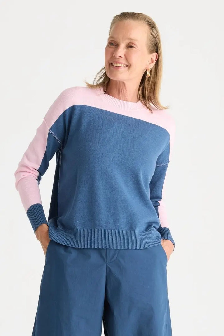 Detail of Hurry Up Knit in Sea by Zaket & Plover style ZP8811
