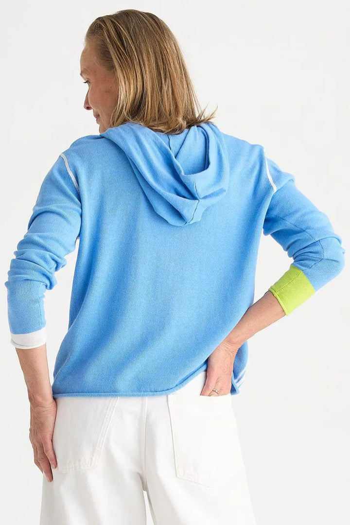 Zaket and Plover Sports Hoodie Cornflower back view hood detail ZP8816