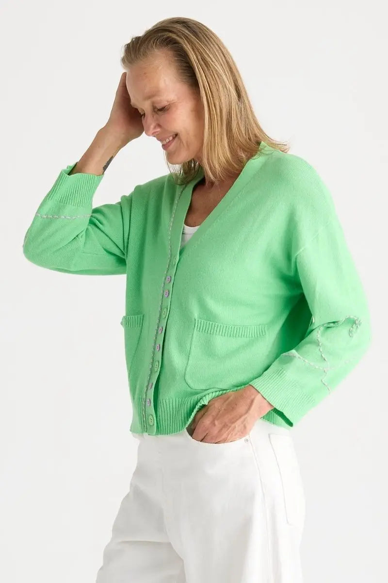 Sweet Heart Cardi in Apple by Zaket & Plover – ZP8821