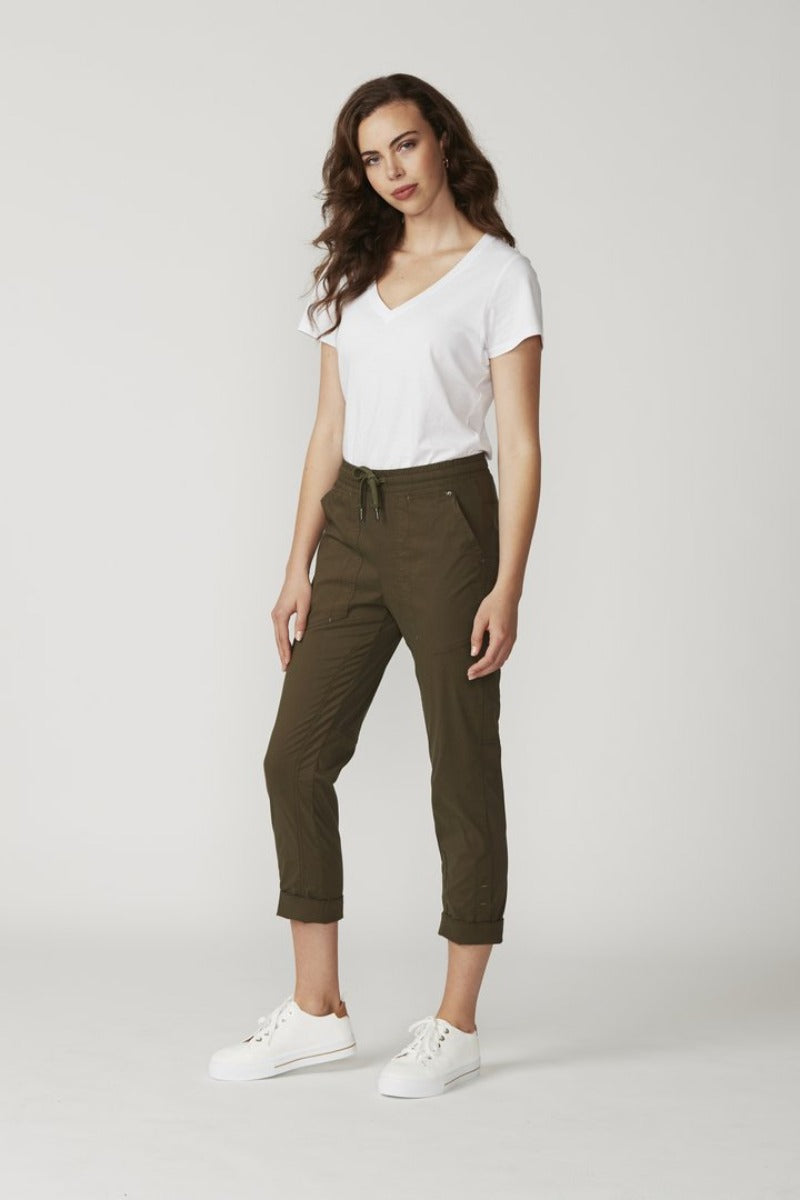 Lania-L.T.L-Port-7/8-Pant-Olive-NLA2743F-Full View_1200px