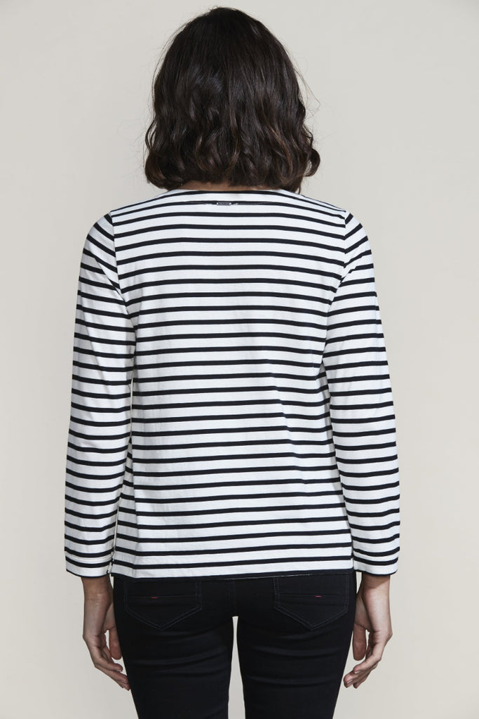 Lania-the-Label-Trend-Stripe-Top-Black-Stripes-NLA3070-Back View_1200px