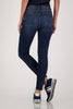 Monari-Used-look-skinny-jeans-fabric-with-rhinestones-Blue-405969-Back View_1200px