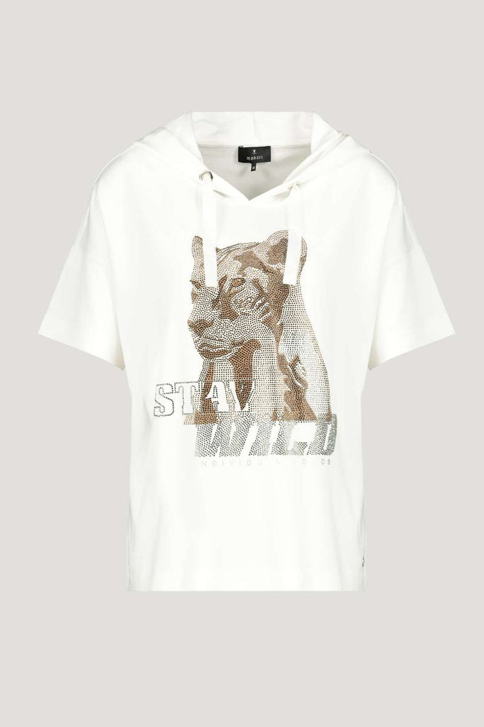 Monari-T-shirt-Lion-Stud-Off-White-406412MNR-Front View_1200px