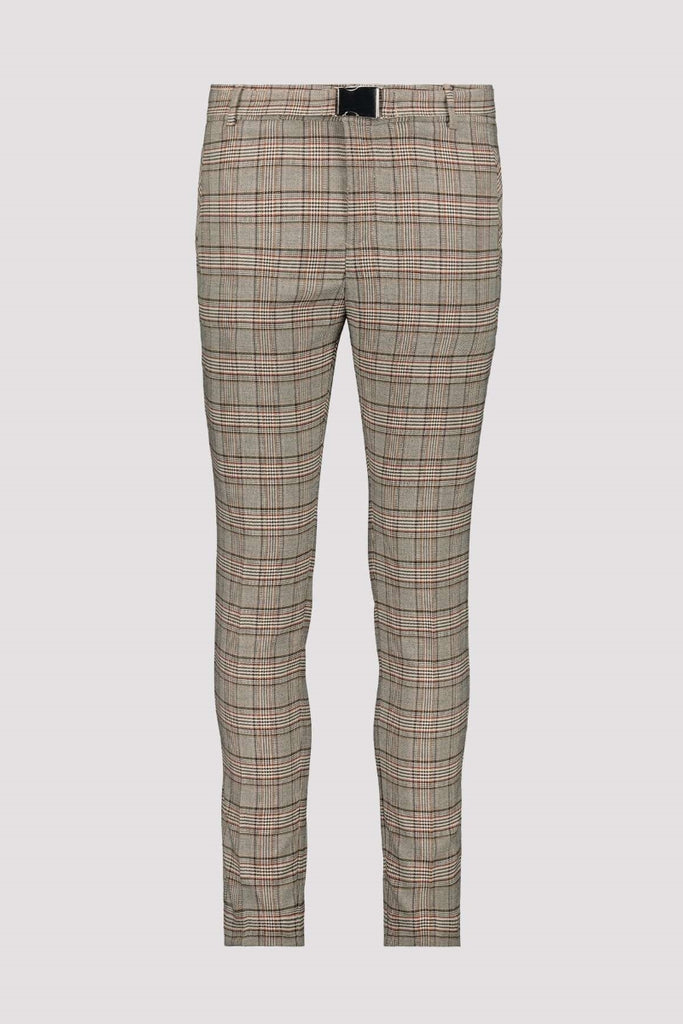 Monari-Trousers-Checked-Muskat-Pattern-805454MNR-Front View_1200px