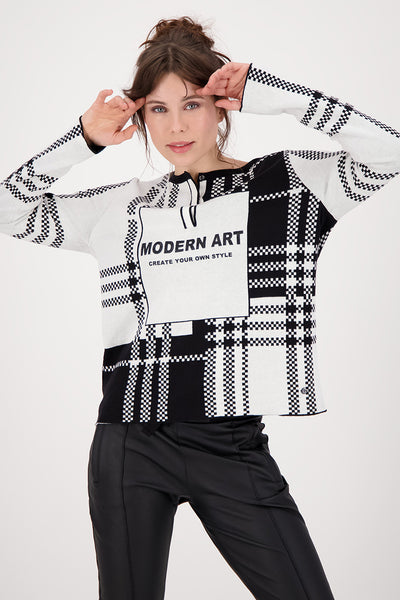 Monari-Check-Color-Block-Sweater-Black-805540MNR-Full View_1200px