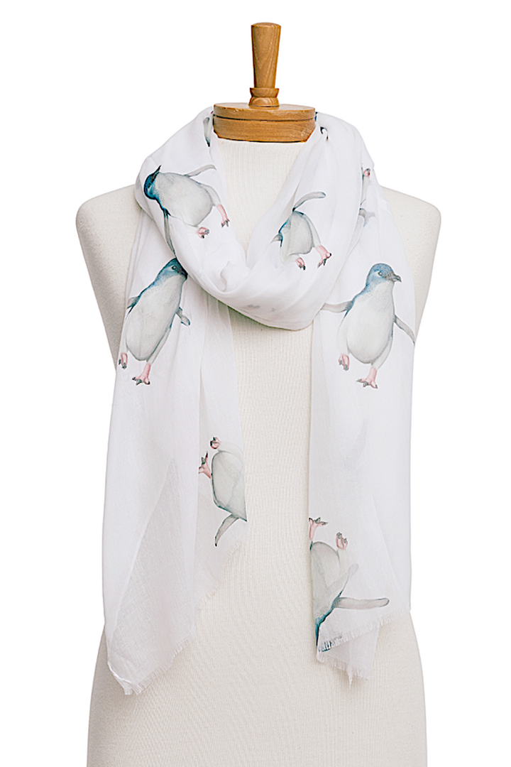 White Penguin Scarf AGCS1013 by Australiana Gifts Co