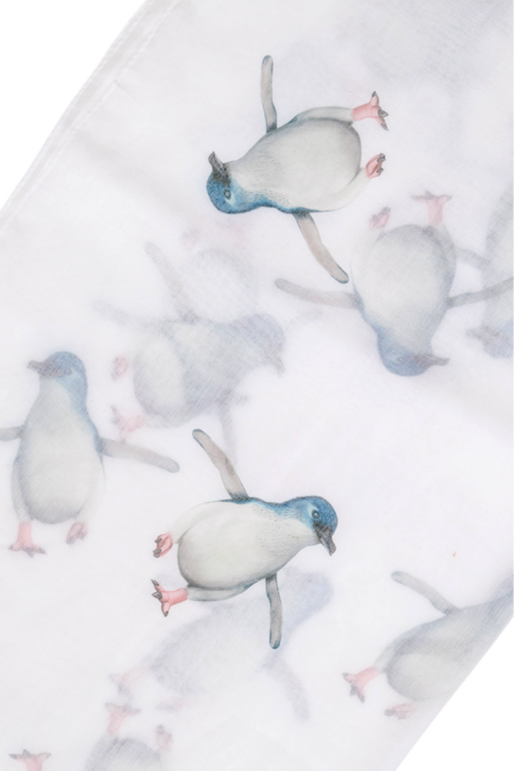 White Penguin Scarf AGCS1013 by Australiana Gifts Co