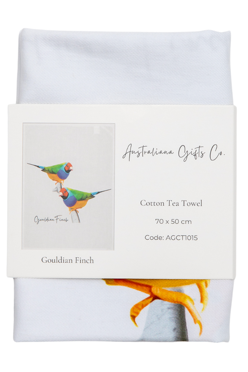 Torchon à thé Gould Finch par Australiana Gifts Co AGCT1015