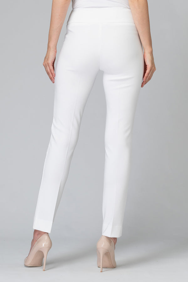 The Wonder Pant A Classic Tailored Slim Pant 144092 in Black, White, Navy, Moonstone & Vanilla by Joseph Ribkoff in Black / 4