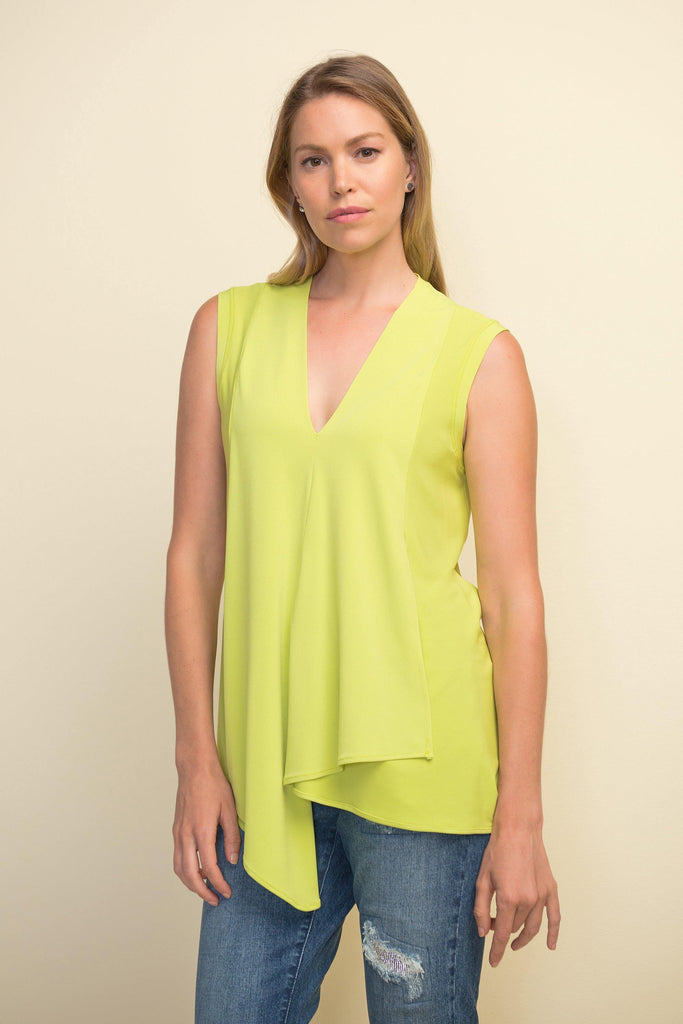 V-Neck Sleeveless Tunic by Joseph Ribkoff - Limeade - Weekends on 2nd Ave