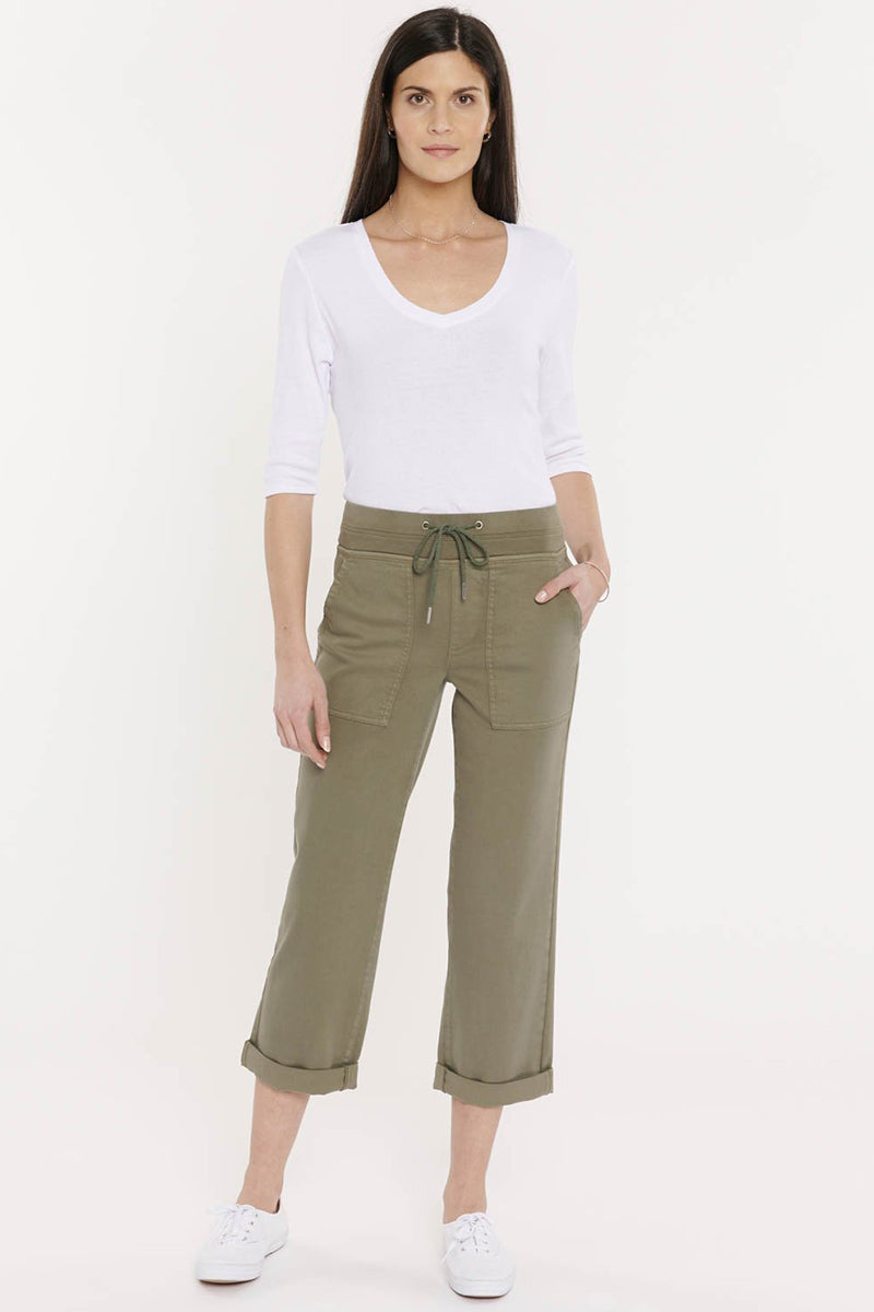 Sheri Slim Jeans With Cargo Pockets  Saddlewood Tan  NYDJ