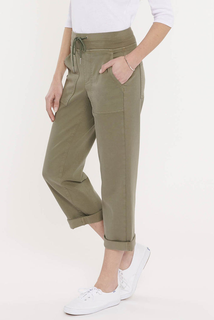 Sheri Slim Jeans With Cargo Pockets  Sage Leaf Green  NYDJ