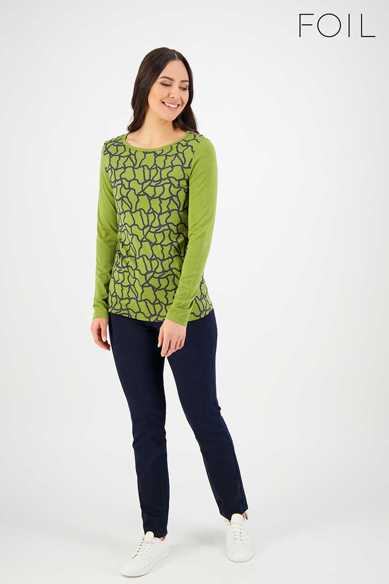 Print Perfect Merino Crew Neck by Foil Clothing