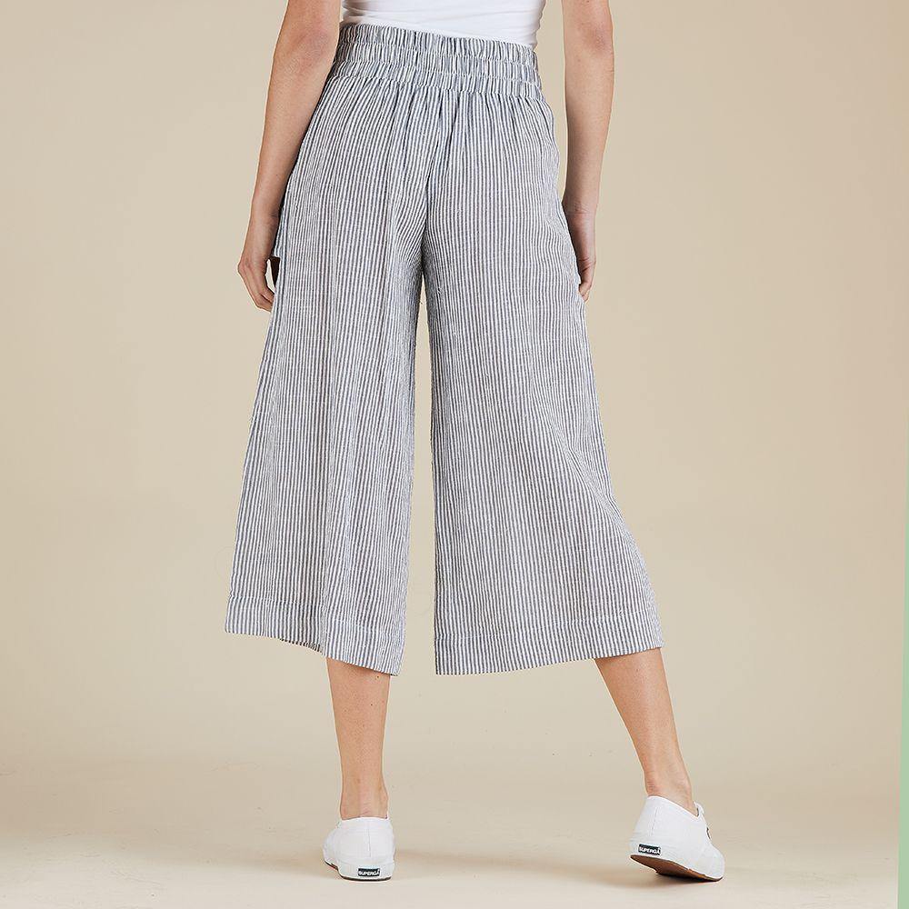 Stripe Culotte Pant by Threadz - Weekends on 2nd Ave