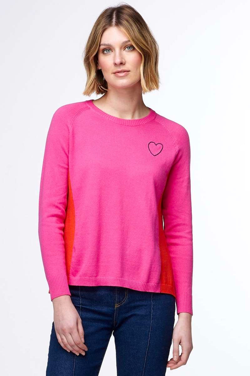 Home / Products / Colour Block Jumper in Pink ZP5114 by Zaket and Plover