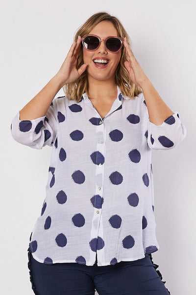Clarity-Spot-Shirt-White-Navy-37719-Front View_1200px