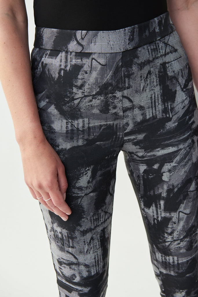 graphic-and-plaid-pants-in-black-grey-and-white-joseph-ribkoff-front-view_1200x