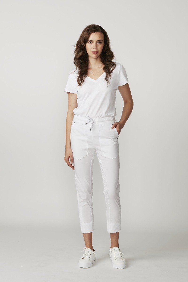 LTL Port 7/8 Pant by Lania The Label in White