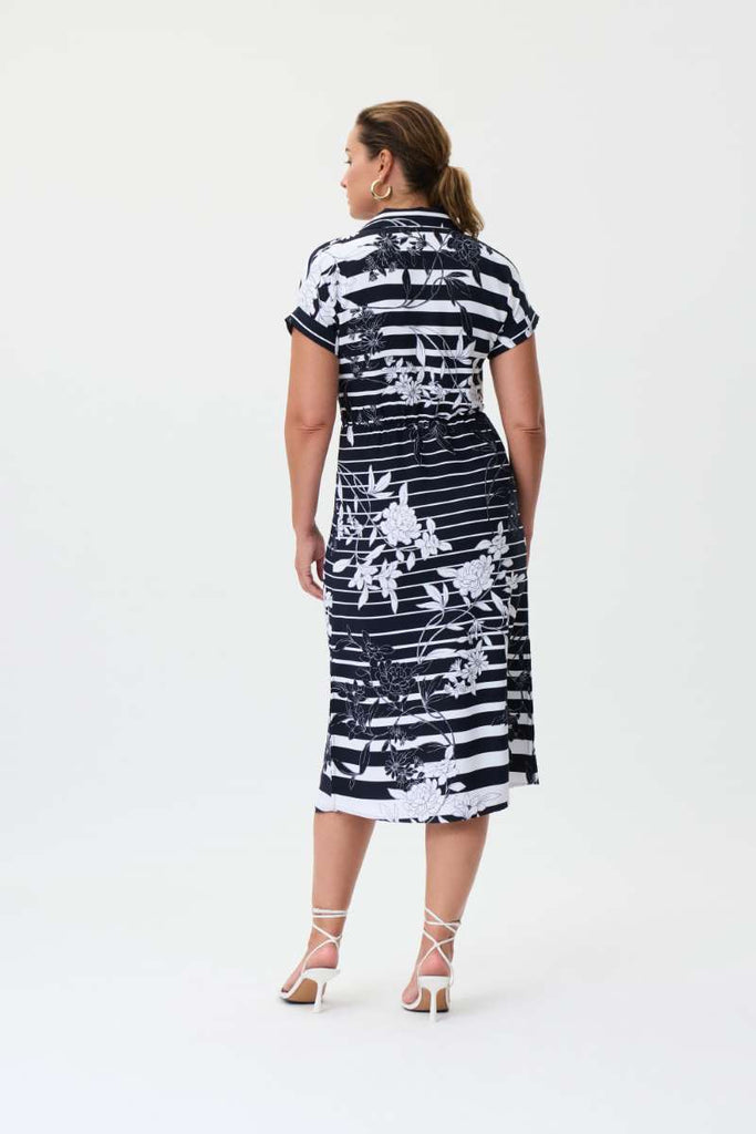woven-floral-dress-with-stripes-in-midnight-blue-vanilla-joseph-ribkoff-back-view-1200x